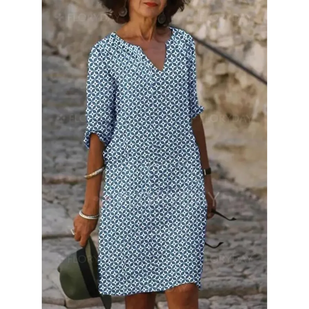 Women's Summer 3 4 Sleeves Dress | Mini