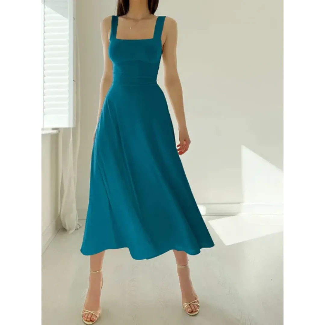 Women's Summer Fit And Flare Dress | Midi