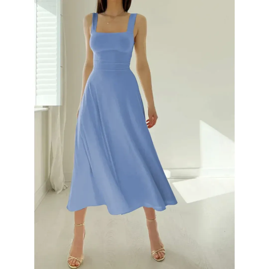 Women's Summer Fit And Flare Dress | Midi
