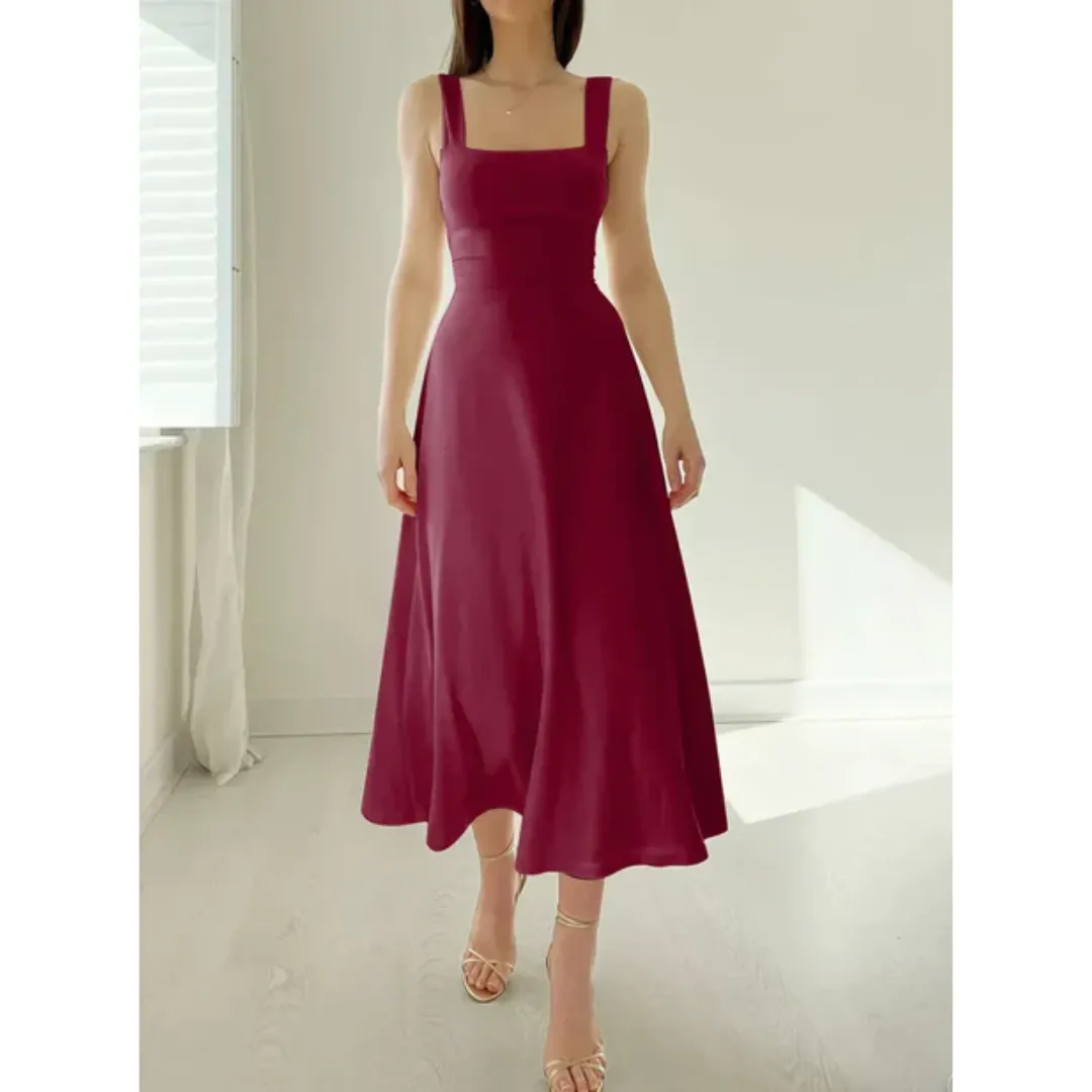 Women's Summer Fit And Flare Dress | Midi