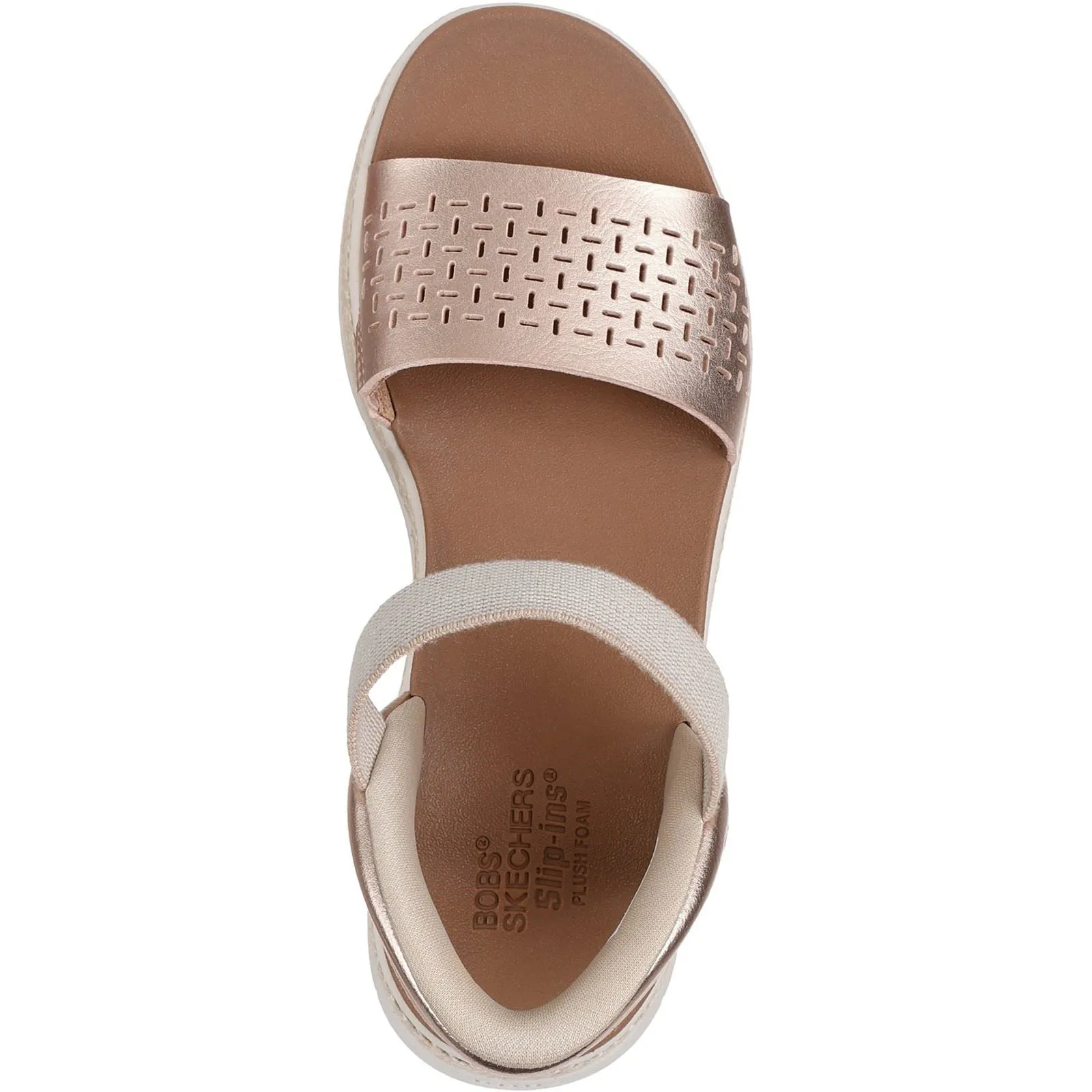 Women's Wide Fit Skechers 114415 Slip-ins Bobs Sun Ray Step Aside Sandals