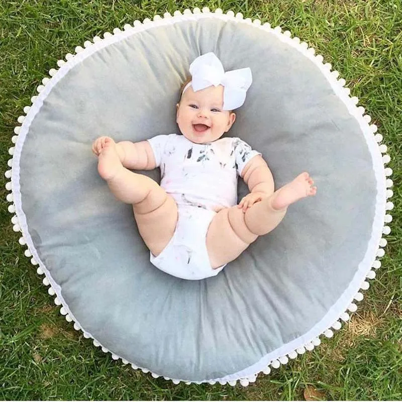 Woowooh Baby Play Mat Round Floor Cushion