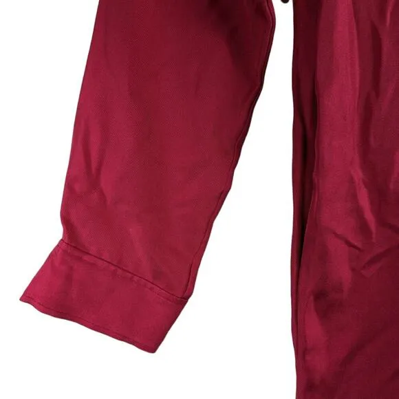 Worth New York Red Shirt Dress 4 Silk Button Down Longline Chic Old Hollywood