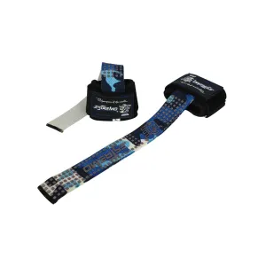 Wrist Support Bar Lifting Straps - Blue Camo