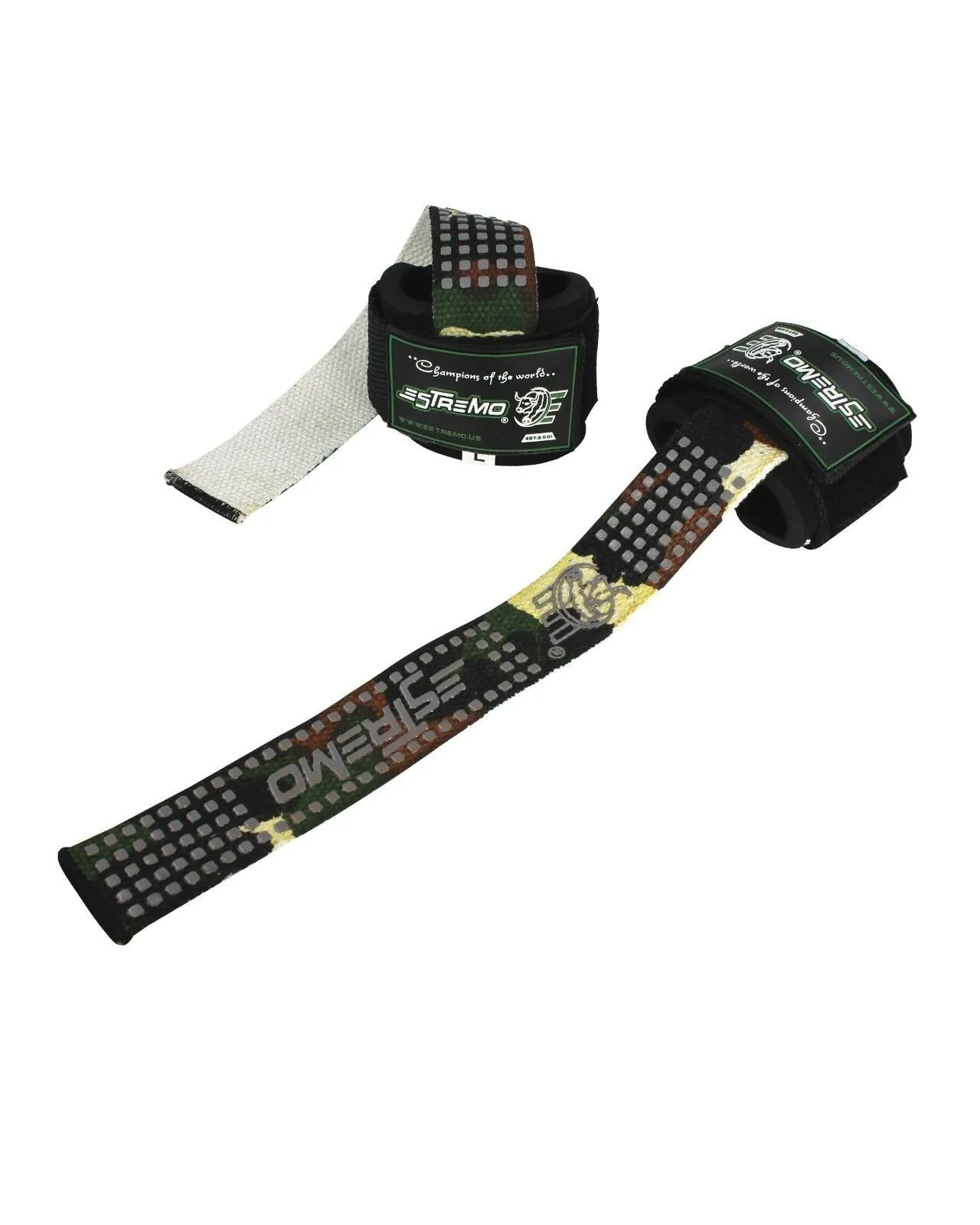 Wrist Support Bar Lifting Straps - Camouflage
