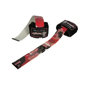 Wrist Support Bar Lifting Straps - Pink Camo