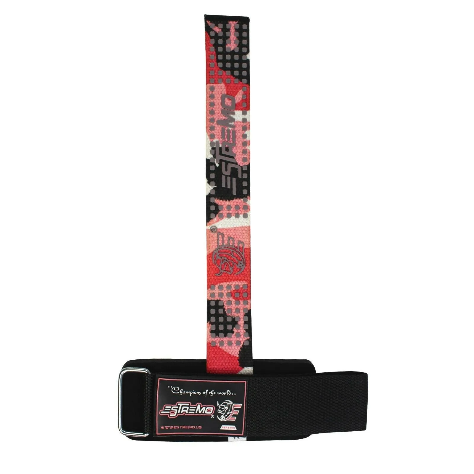 Wrist Support Bar Lifting Straps - Pink Camo