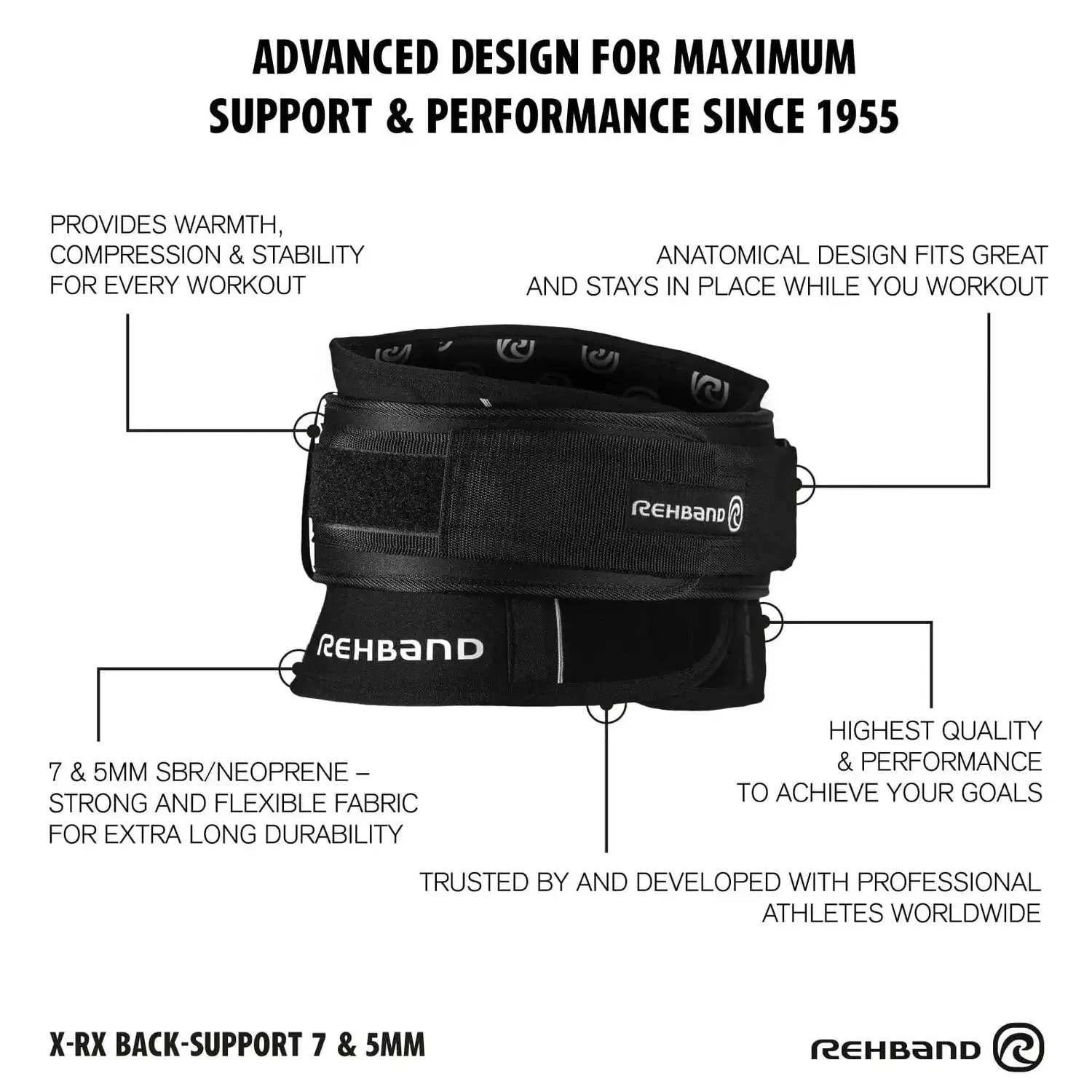 X-RX Back Support 7 mm