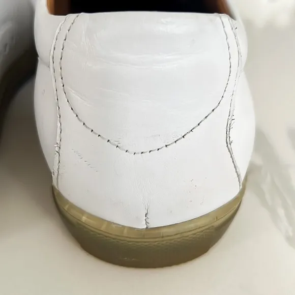 Zanzara Drum White Soft Lace Up Leather Sneakers Men’s Sz 10.5