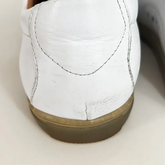Zanzara Drum White Soft Lace Up Leather Sneakers Men’s Sz 10.5