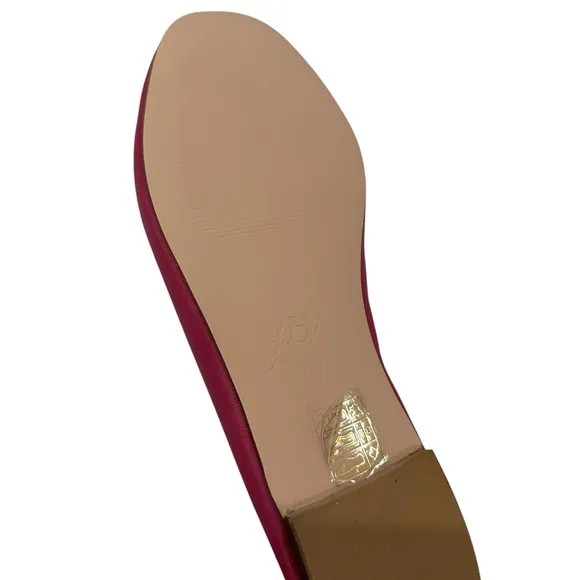 Zoe ballet flats in leather hot pink
